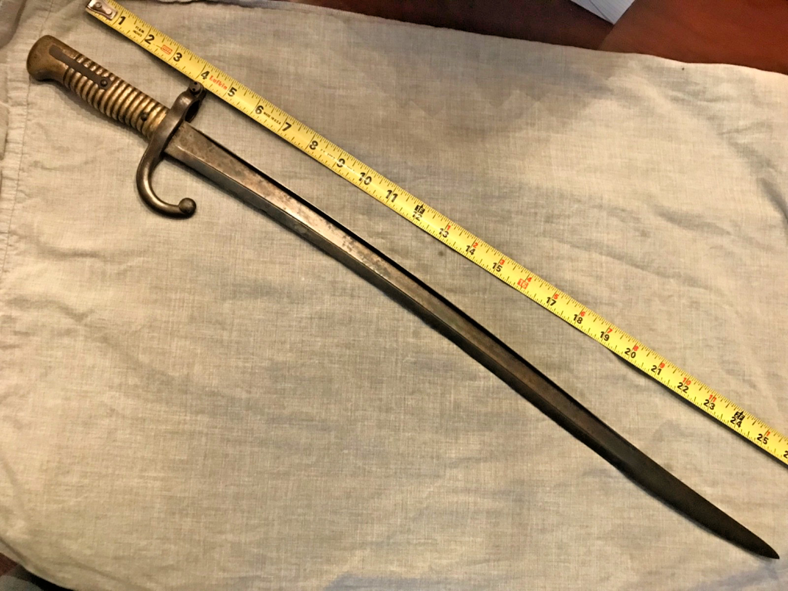 French Model 1866 Chassepot Yataghan Sword Bayonet Dated 1870