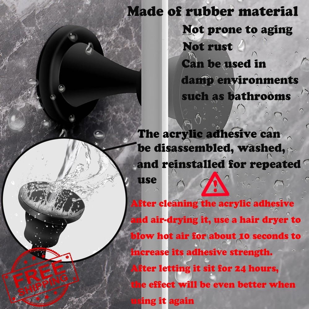 4 Pack Rubber Door Stopper Self Adhesive Wall Protector No Drill