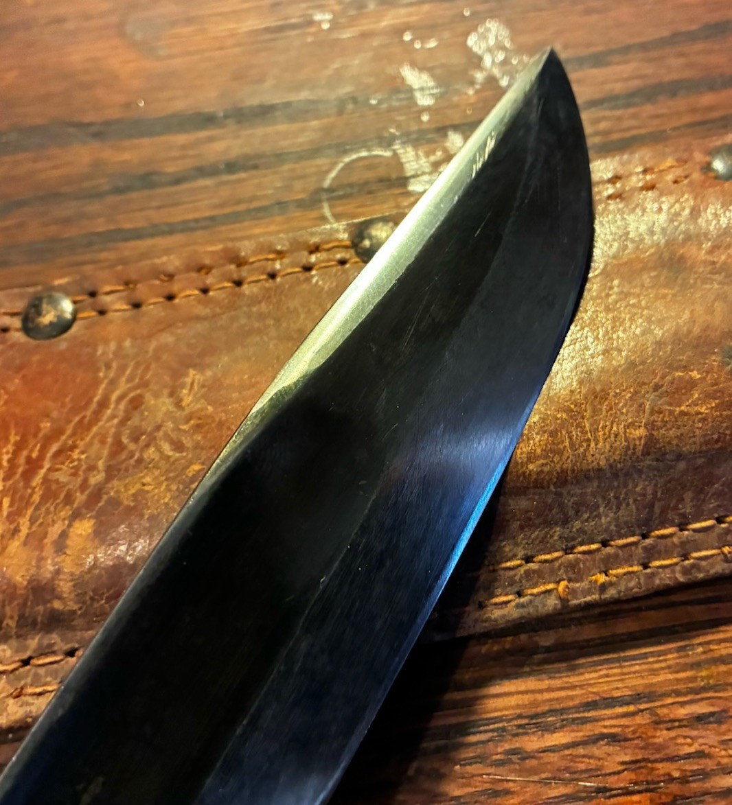 US Army USMC Marine WWII Theater Handle Western G46-8 Fighting Knife, Sheath Vtg