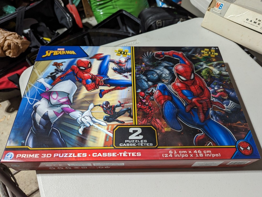 Marvel Spider-Man Prime 3D TWIN PACK Puzzles (500/pcs each)   Open box