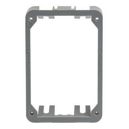 HUBBELL WIRING DEVICE-KELLEMS PFBRAC Adapter Collar,Rectangular,Metal Covers 2EM