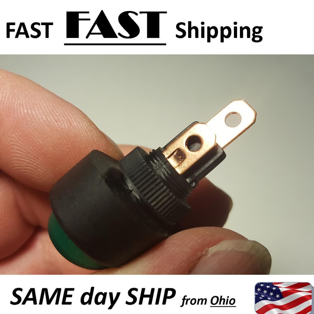 green LED switch - 12v DC 30 AMP