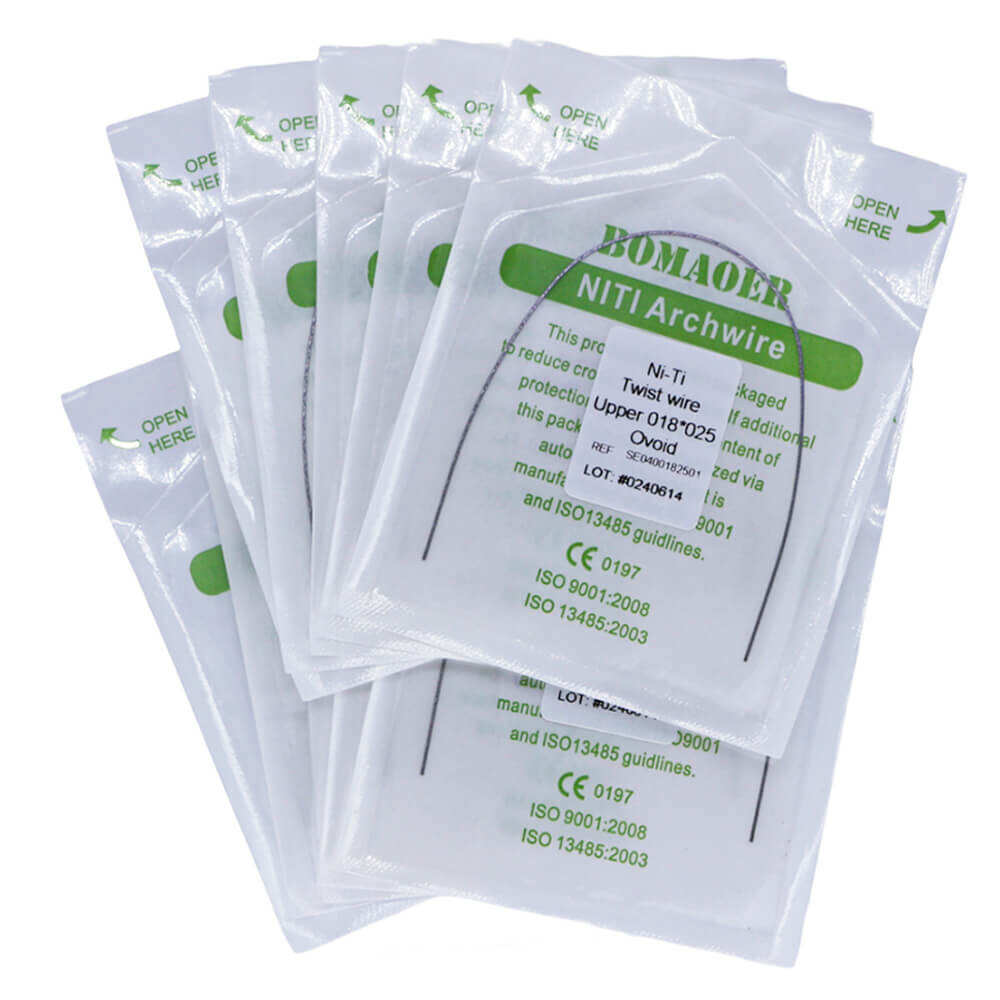 1 Pack Orthodontic NiTi Rectangular Wire 0.018x0.025 Upper Ovoid Form