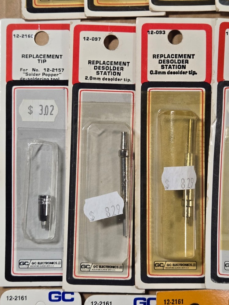 Lot 19 Assorted Replacement Desoldering Station Tips - GC Electronics