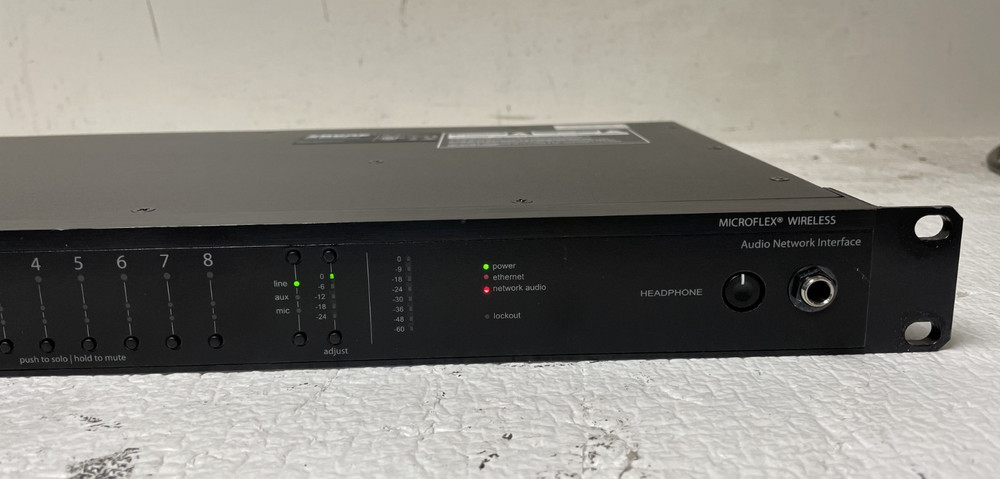 Shure MXWANI8 Microflex Wireless Audio Network Interface w/ Rack Ears