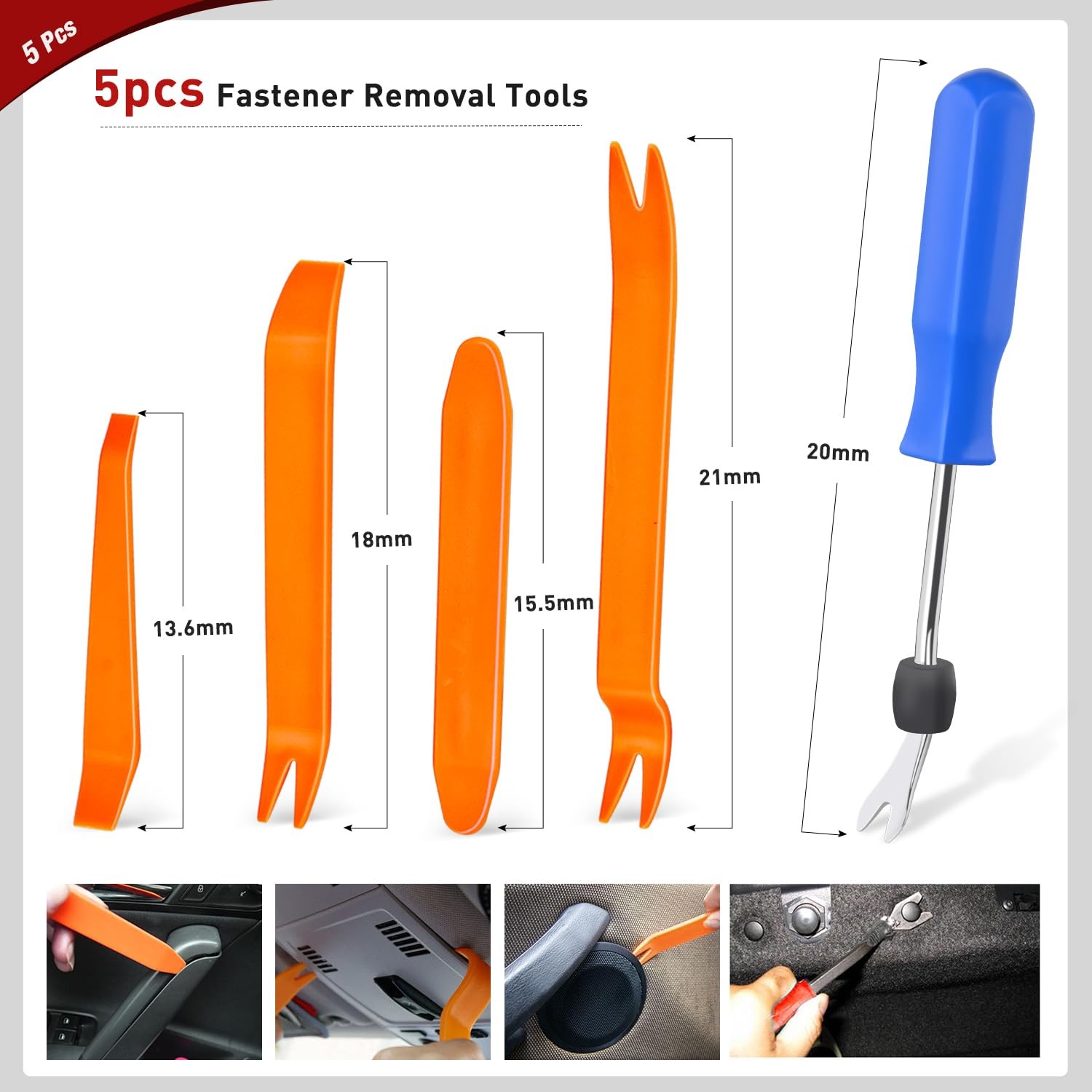 Nilight 1295Pcs Car Push Retainer Clips Auto Fasteners Kit-37 Sizes