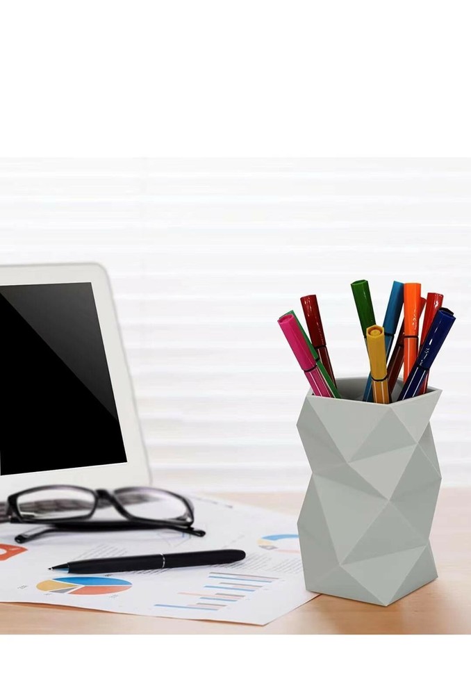 Creative Design Silicone Pen and Pencil Holder (Grey)