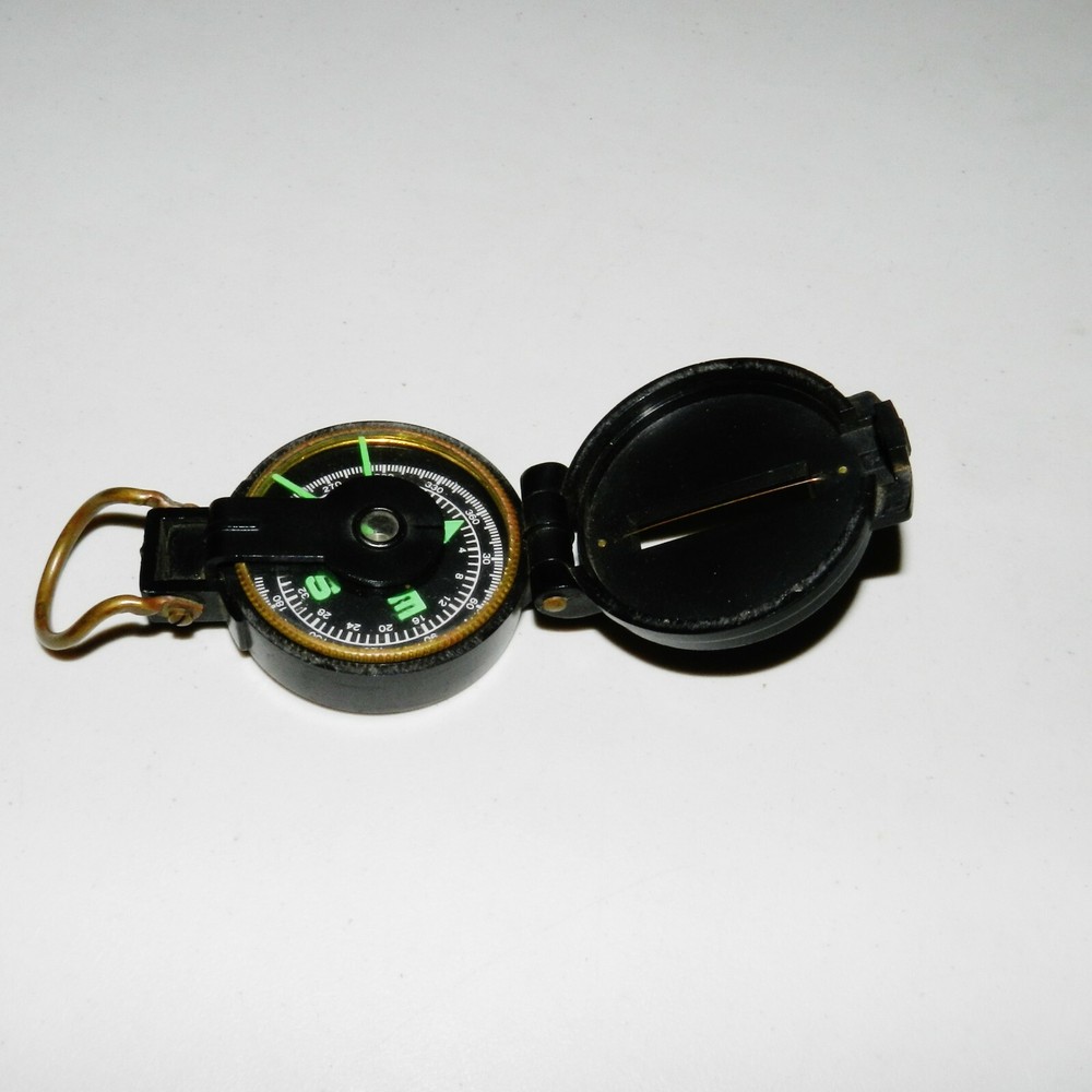 Vintage Engineer Directional Compass Black Plastic Compass Navigation Japan