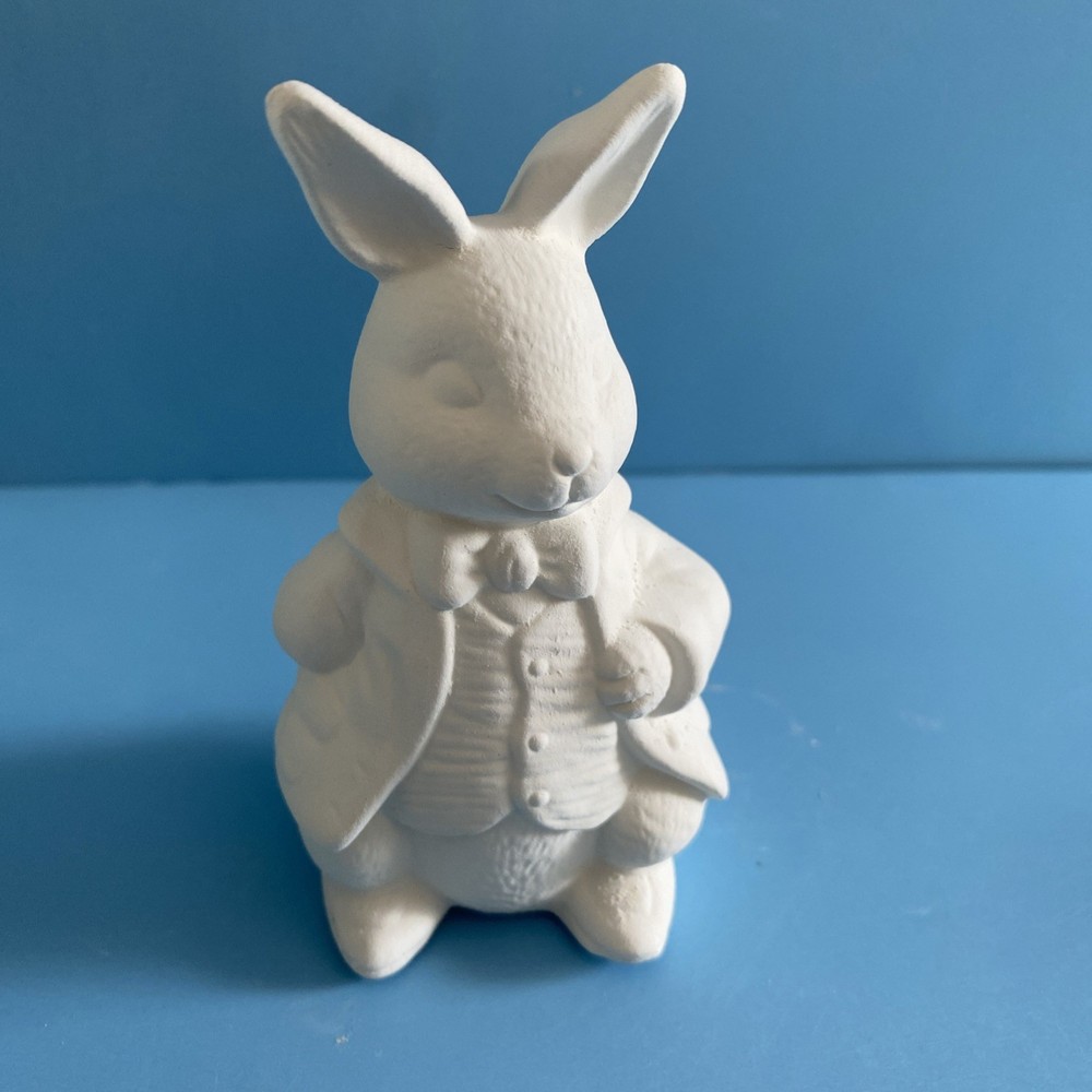 Ceramic Bisque Easter Bunny Couple Ready To Paint