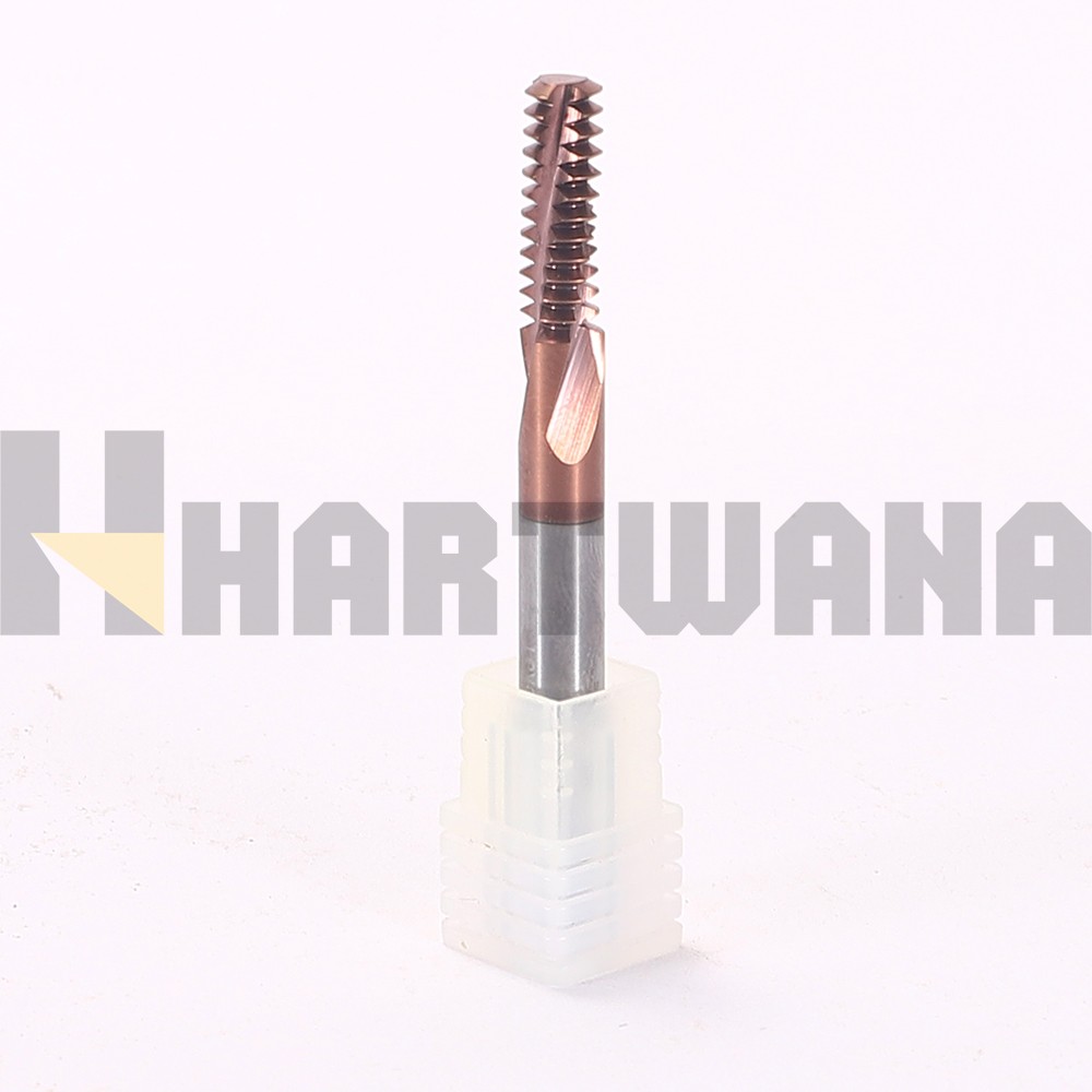 18UN Thread Mill Helical Flute Solid Carbide 3 Flute TiALN COATED