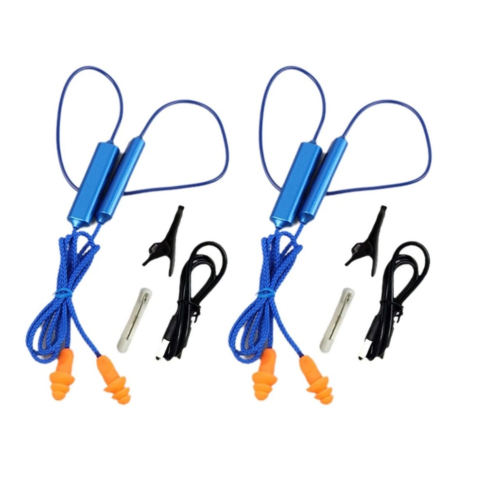 Durable 2-Set Blue Bluetooth Earplugs for Hearing Protection Noisy Environment