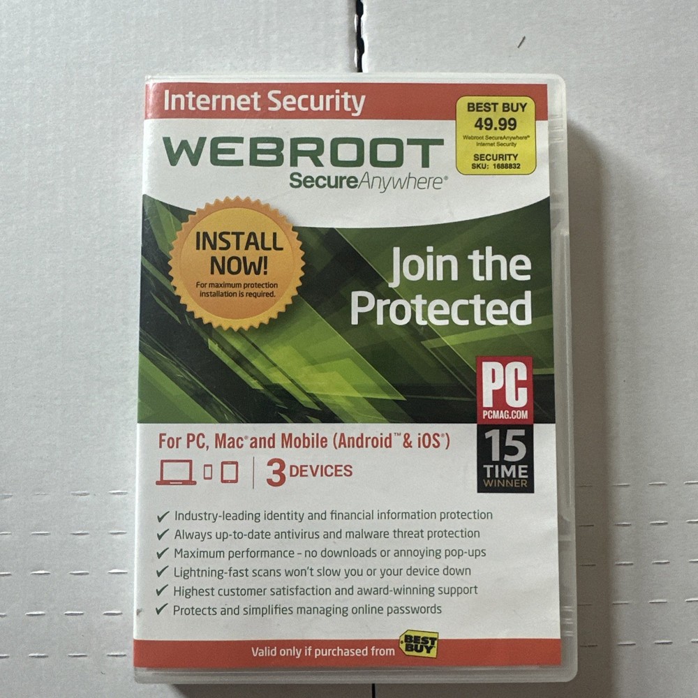 Webroot SecureAnywhere Internet Security - Full Version for Windows.(#51).