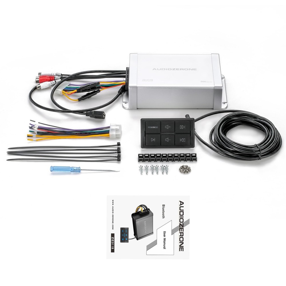 Marine Bluetooth Amplifier car Audio System Waterproof Multi-Function Remote ...