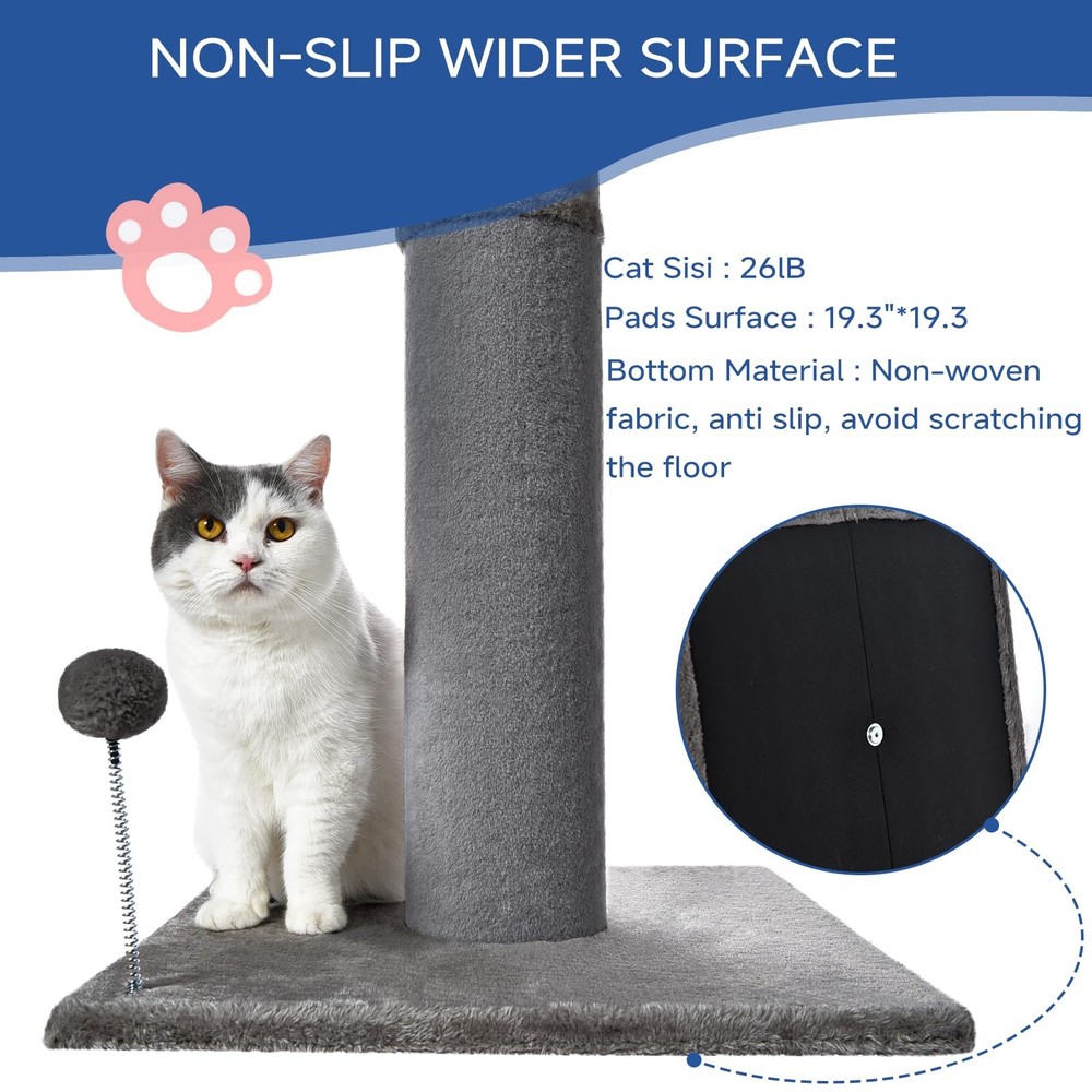 Cat Craft Scratching Post Carpet 41" Classic Carpet, Gray
