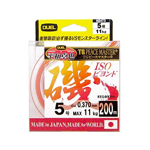 Duel nylon line TG piece master Iso Beyond 200m 5: clear orange H3473