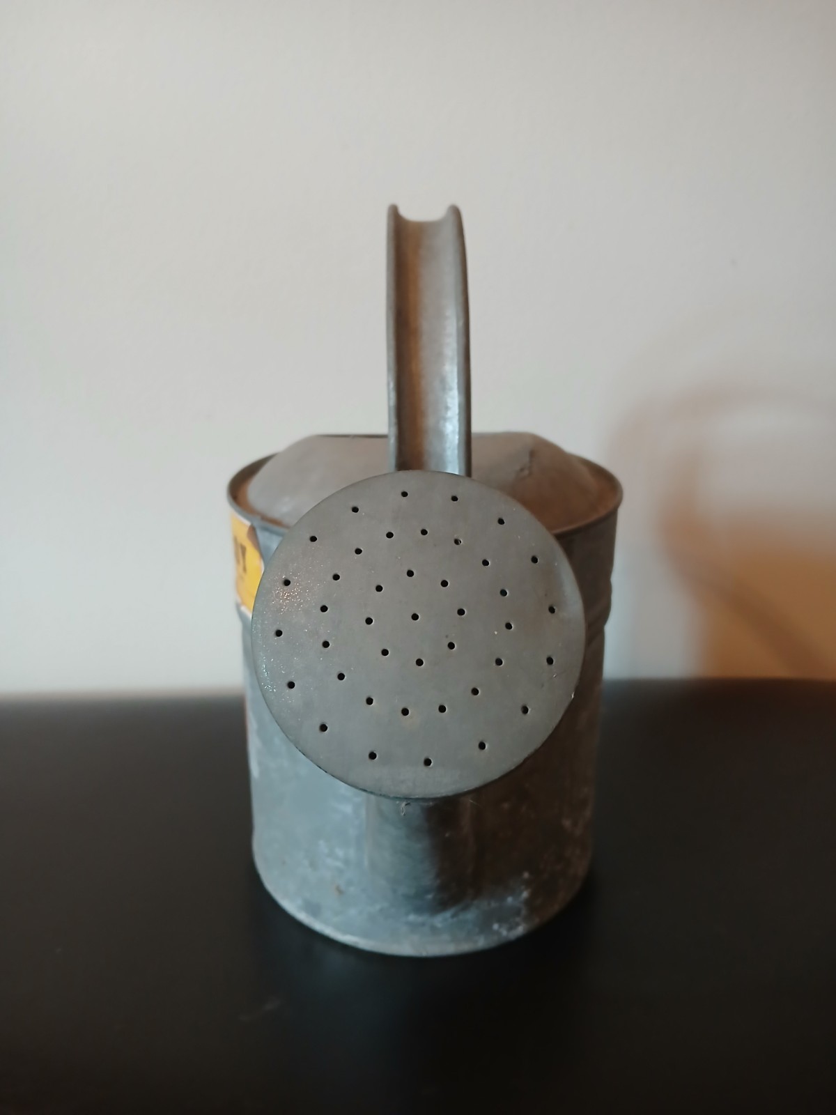 Vintage Wheeling 6 Qt Galvanized Watering Can with Sprinkler Head