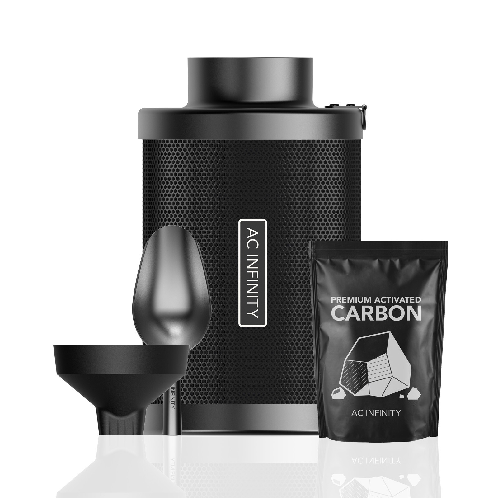 Refillable Carbon Filter Kit 4", with Australian Charcoal Refill for Grow Tents