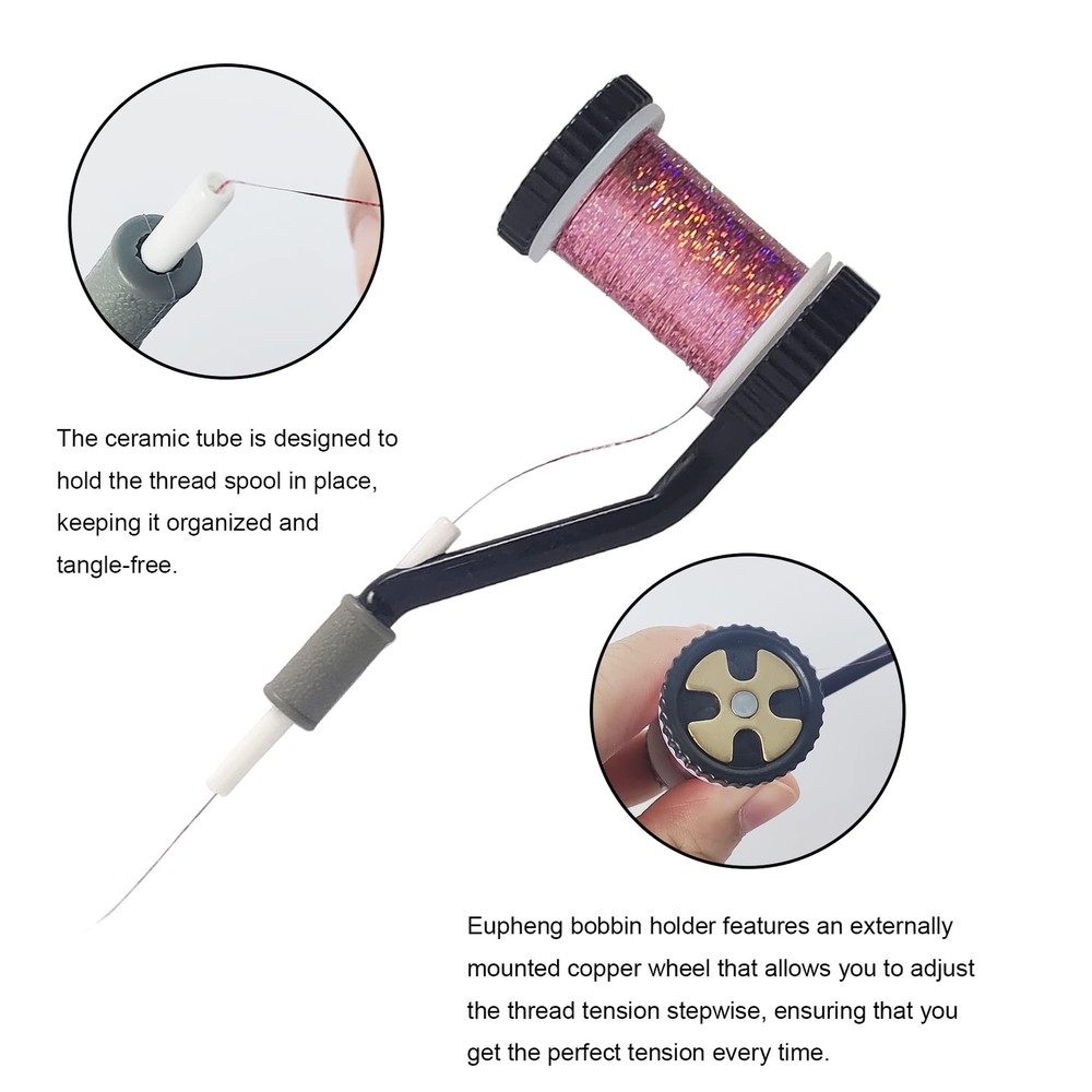 Fly Tying Tool Combo Fly Tying Accessories and Tools Kit Fly Tying Bobbin Hol...