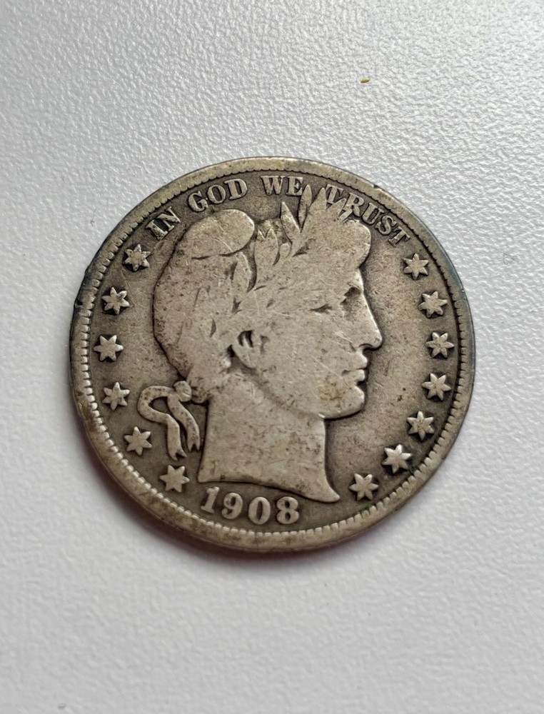1908 Barber Half Dollar -  VG /F