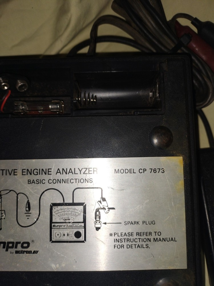 Sunpro By Actron Inductive Engine Analyzer CP7673 Untested As Pictured