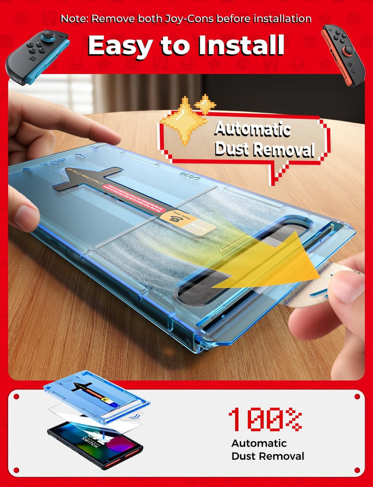 2 Pack for Nintendo Switch 2 Screen Protector 7.9'' [2025], 30S Installation, 9H