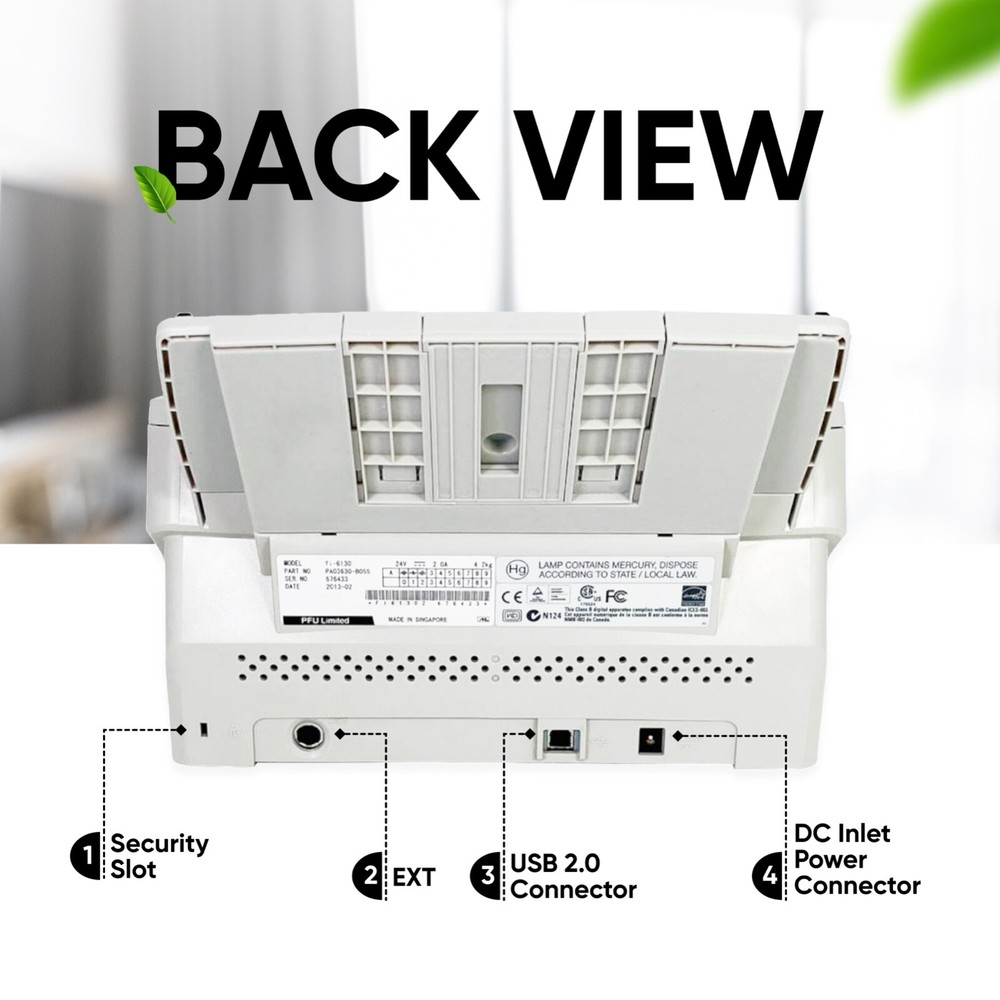 Fujitsu Fi-6130 Advanced Document Scanner for Efficient Workflow w/Accessories