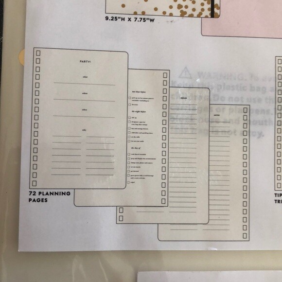 New Kate Spade Confetti Party Planning Book notebook