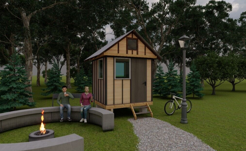 Comprehensive Building Plans for 8'x8' Tiny Home with Loft - 64 sqft area