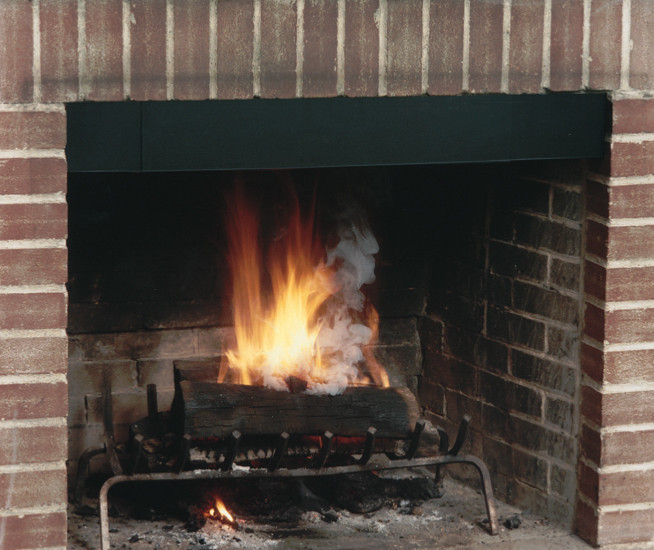 28.5"x48" Adjustable Width Interior Fireplace Smoke Guard