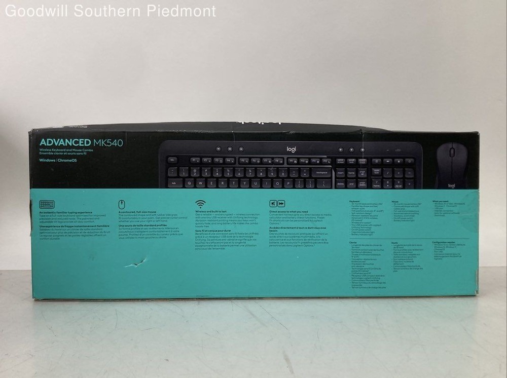 Logitech Advanced MK540 Wireless Keyboard & Mouse Combo - Open Box