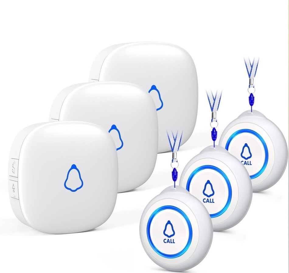 Stechro Wireless Caregiver Call Button System 3 Buttons 3 Receivers SOS Alert
