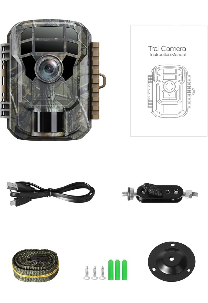 VOOPEAK Mini Wildlife Camera HD 2K 36MP Trail Camera