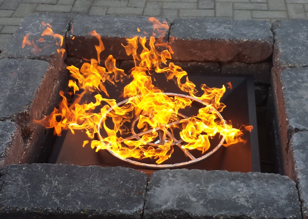 Easy DIY Complete Basic LP Gas Fire Pit Kit & Lifetime Warr 316 Stainless Burner