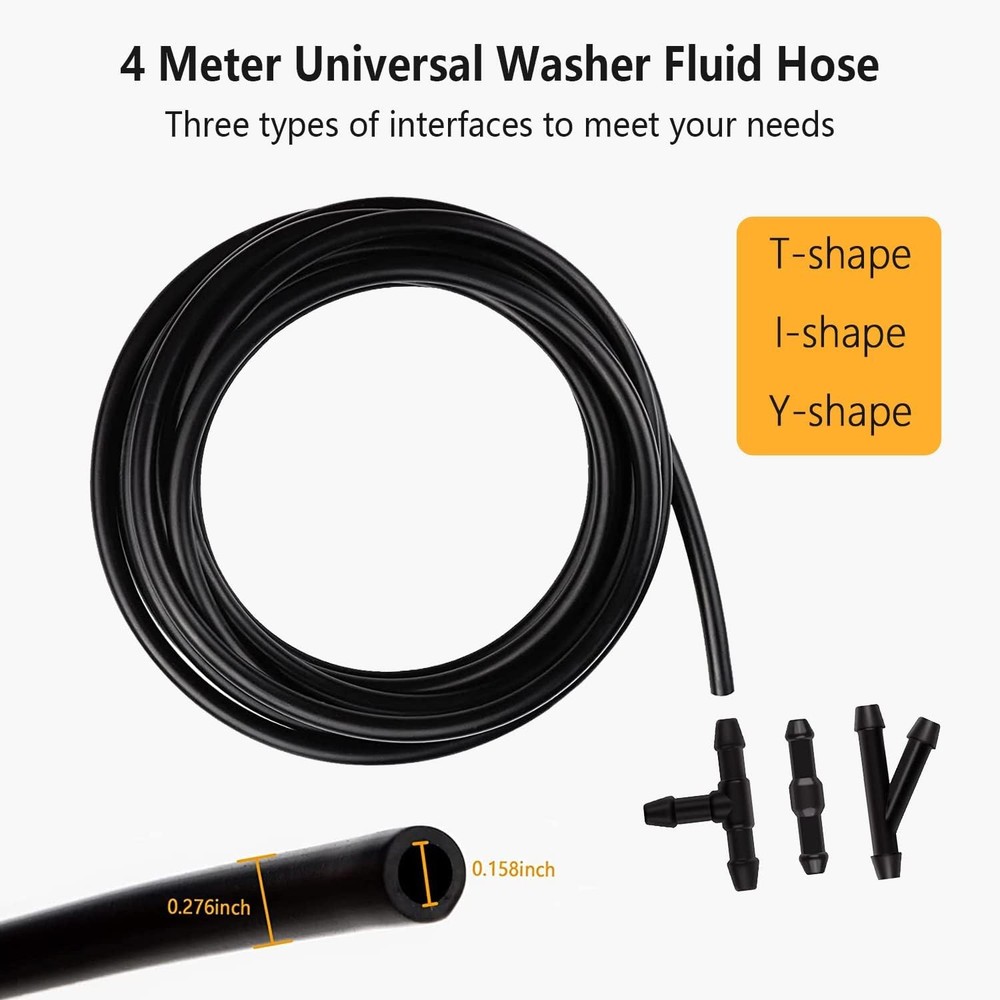 19PCS Windshield Washer Nozzles Hose Kit for Dodge Ram