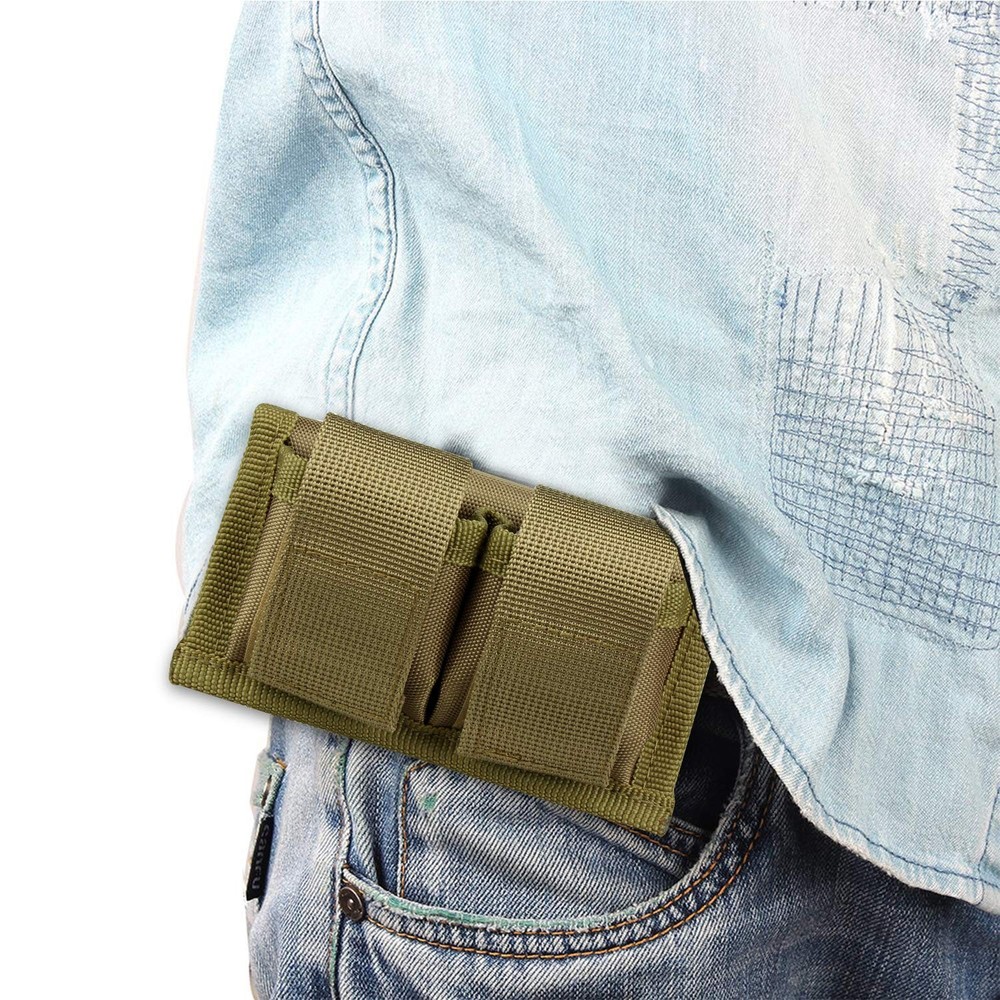 KOSIBATE Speedloader Pouch Case Holder Nylon Tactical Double Tan