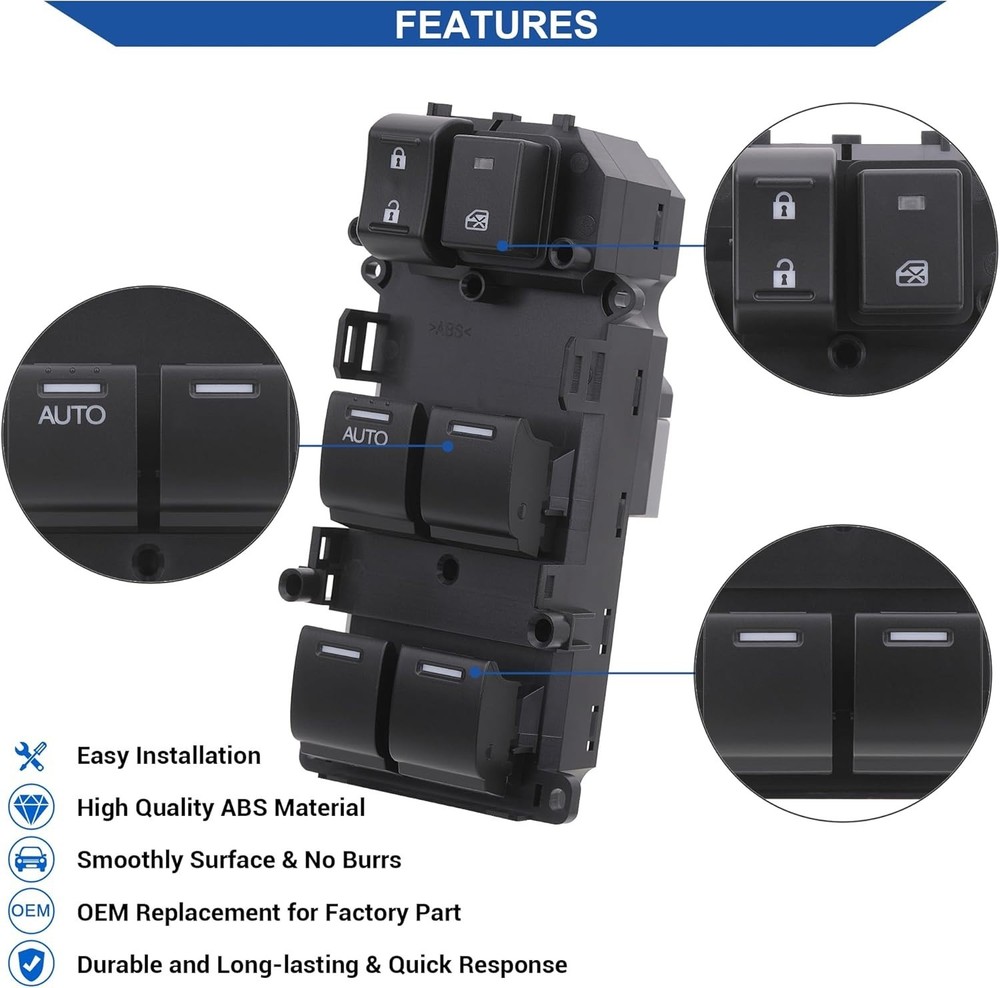Power Window Switch Control Button, Compatible with Honda Accord 2008-2012,