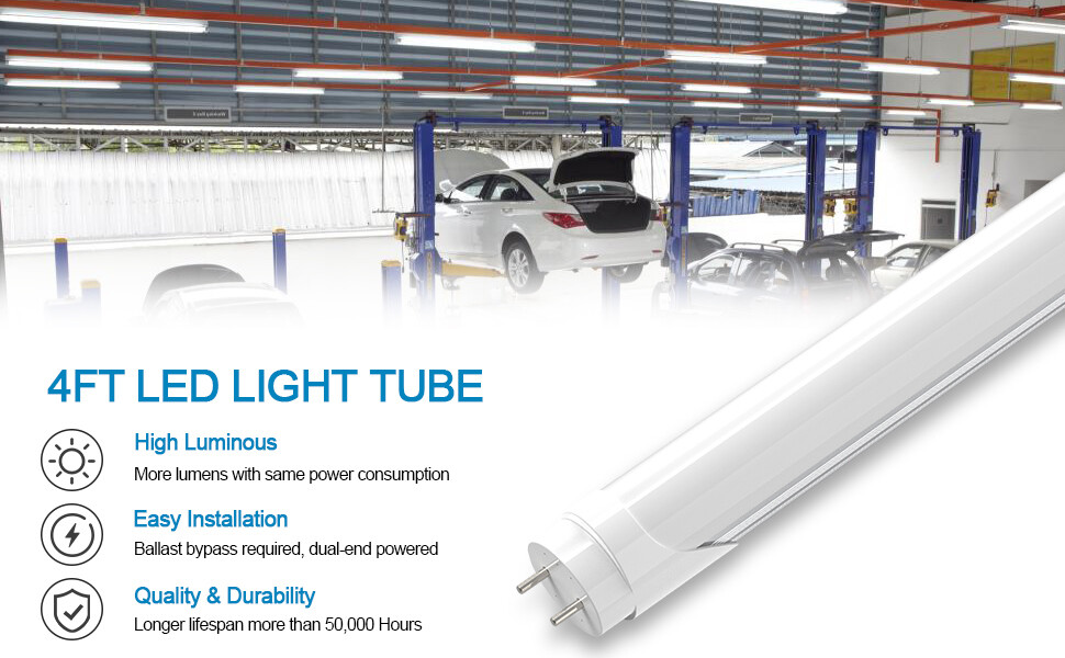 2FT 4FT LED Tube Lights Bulbs T8 G13 9W 22W 28W 60W LED Shop Light Bi Pin Garage
