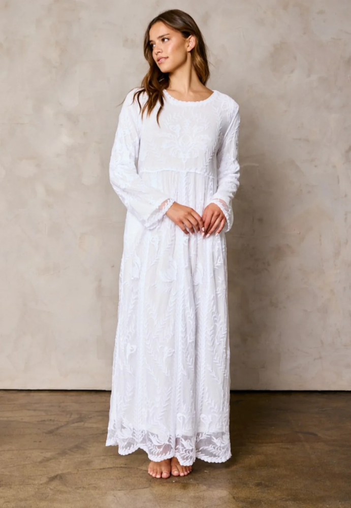 Sweet Antionette White Temple Dress