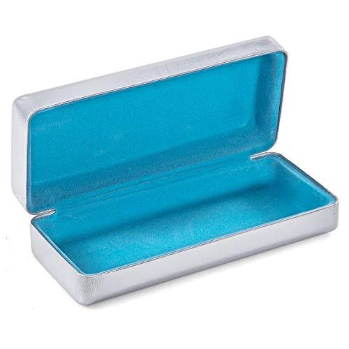 Large Sunglasses Case Eyeglasses Case - Hard Shell Large for sunglasses Silver