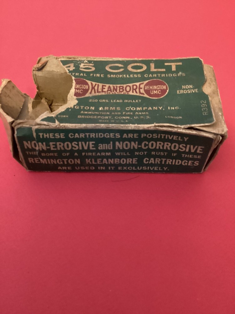 EMPTY Ammo Box REMINGTON KLEANBORE 45 Colt