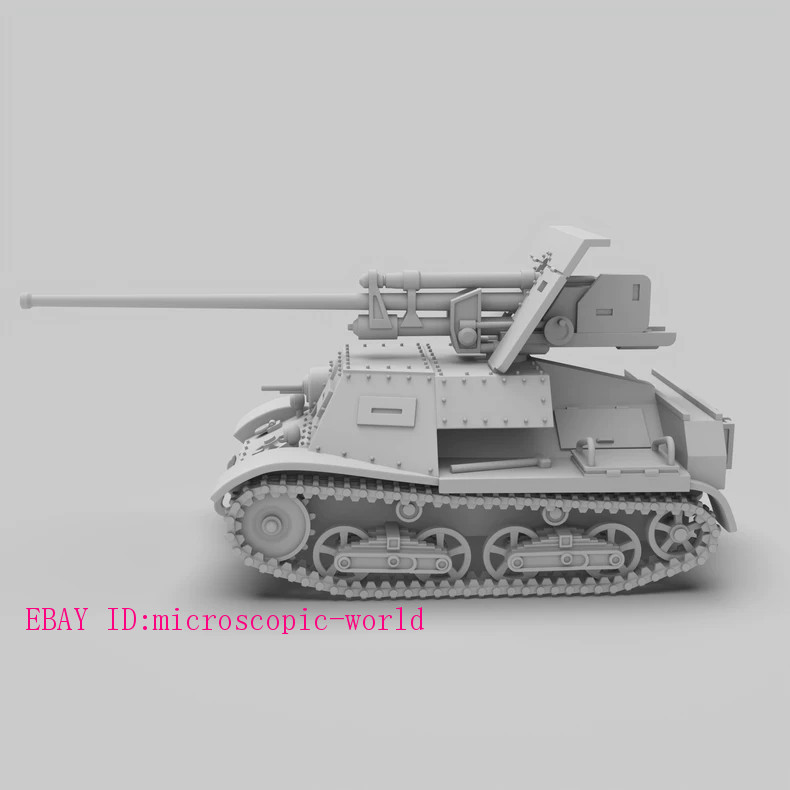 3D Printed  Kit 1/72/87Soviet ZIS-30 Light Self-Propelled Cannon Model