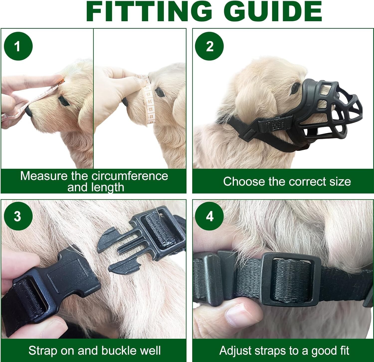 Dog Muzzle Basket Anti Biting Chewing Sturdy Lightweight Allows Drinking