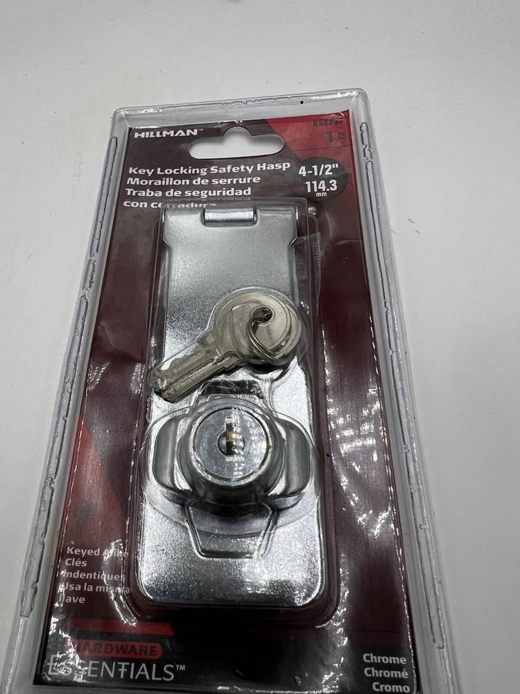 Hillman Hardware Essentials 4-1/2" Key Locking Safety Hasp 852237