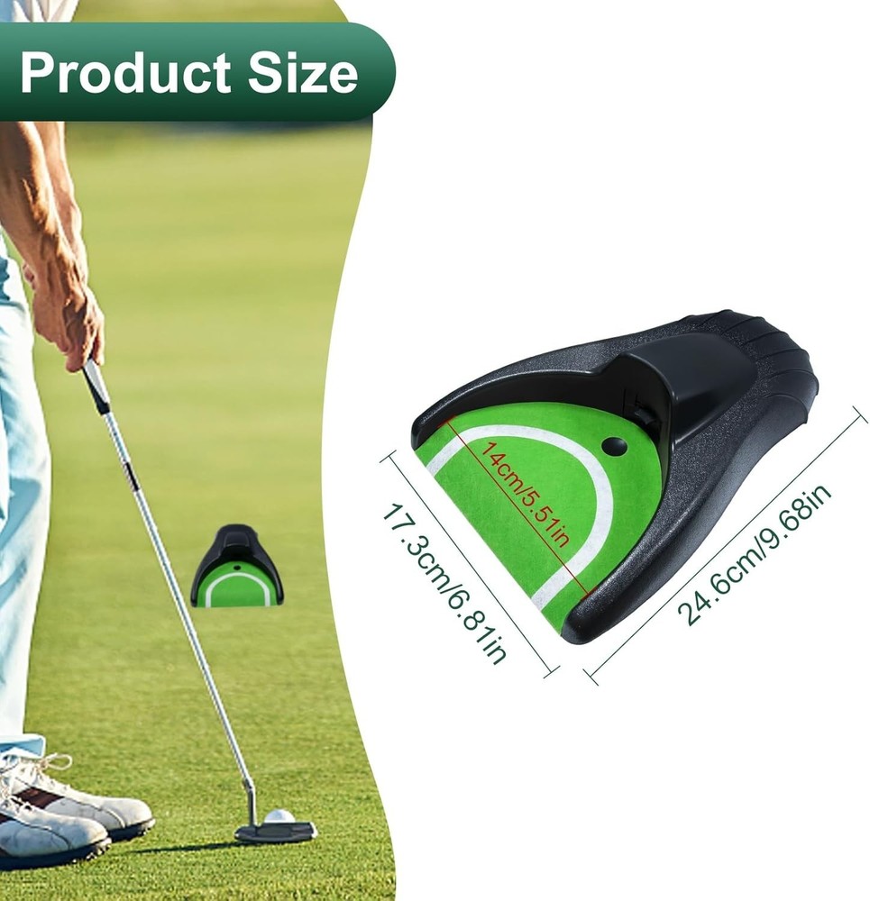 Putting Machine with Ball Return, Golf Putting Cup Golf Training Aid for Indo...
