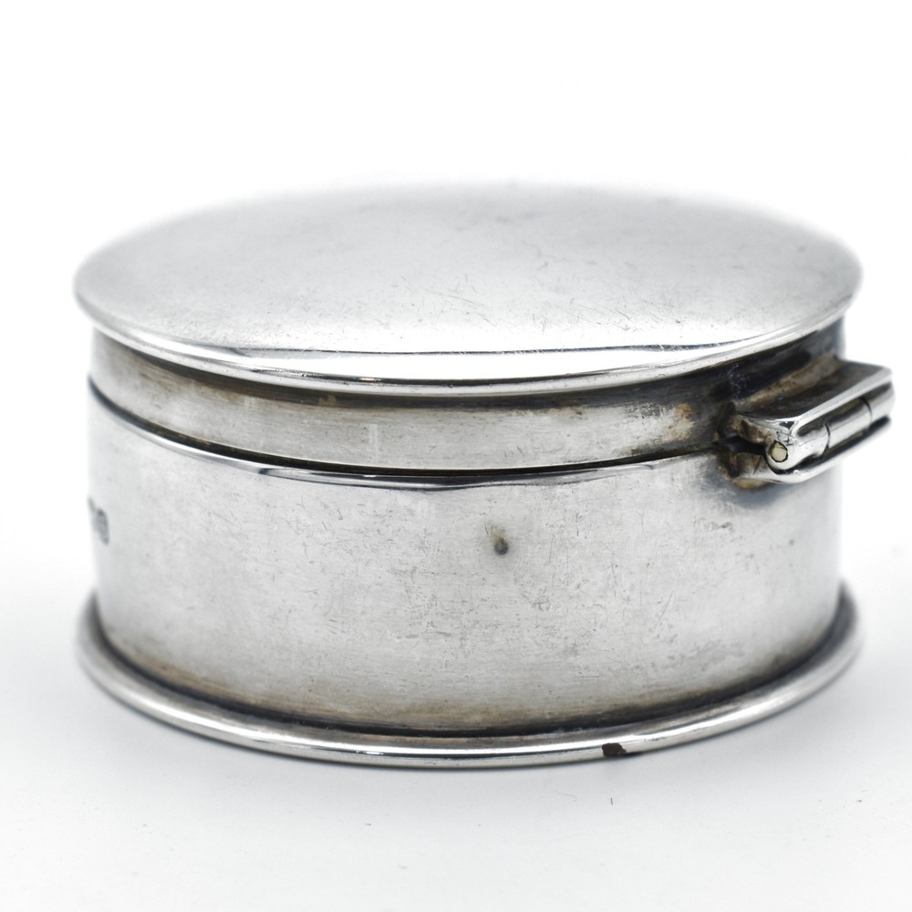 Antique Solid Silver Powder Pot Snuff Box William Hutton & Sons 1917