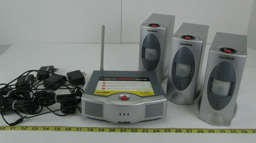 LaserShield Instant Security System Master Alarm Unit & Wireless Detection Units