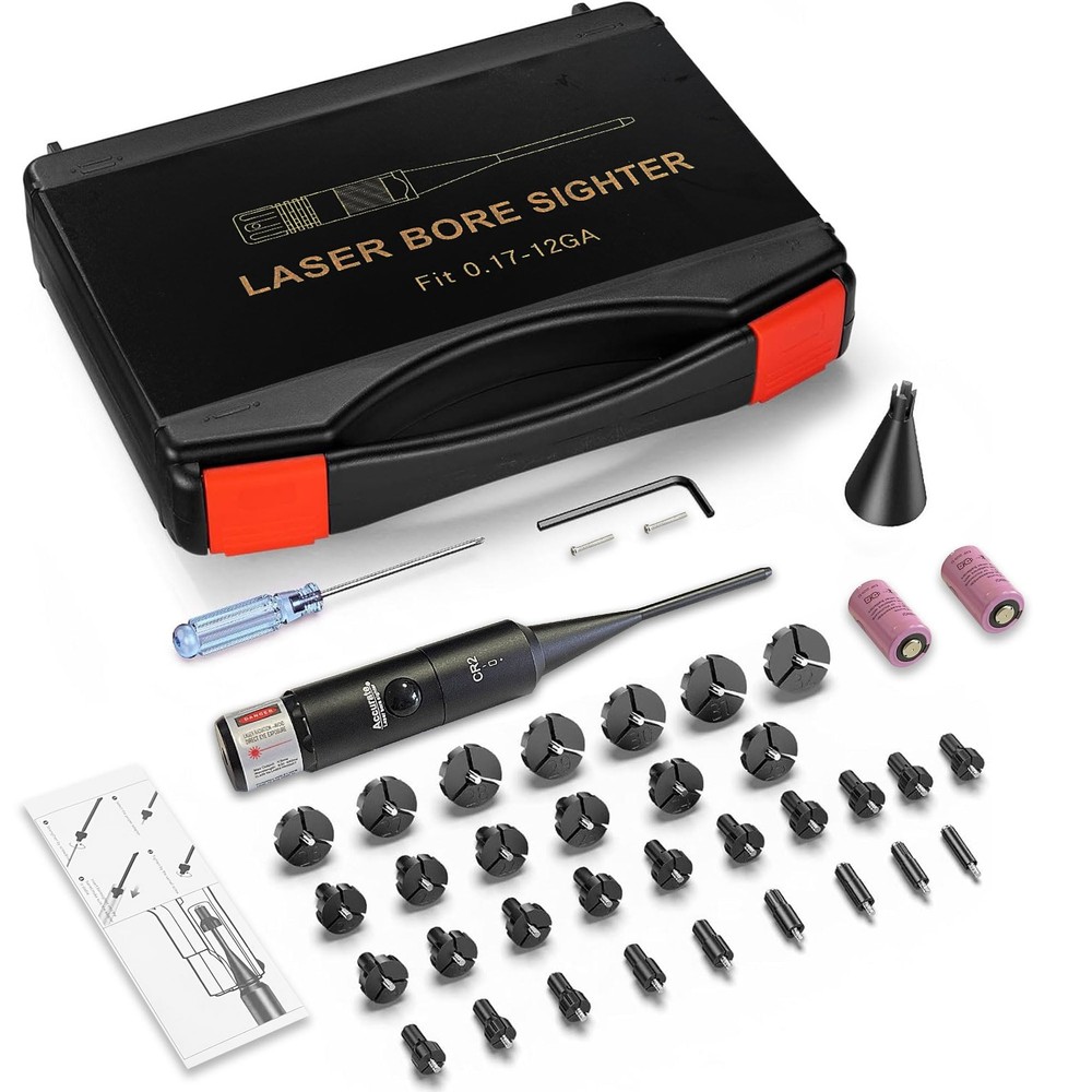 UUQ Professional Laser Bore Sight Kit with Button Switch,Red Red