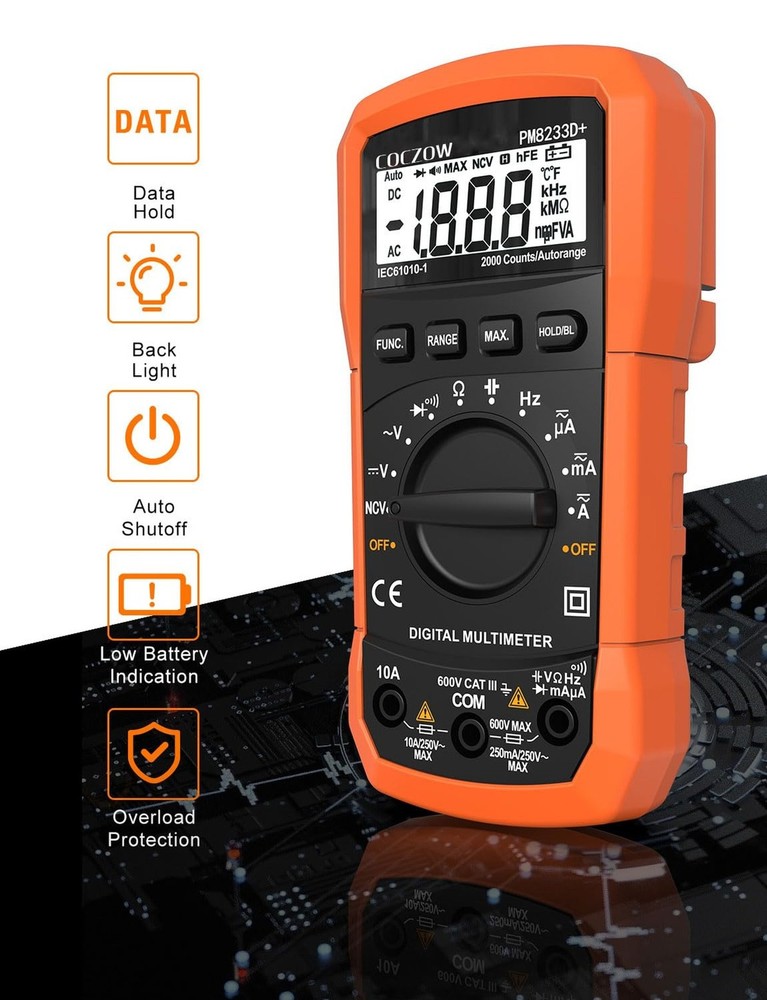 Digital Multimeter,Multimeter Tester, High Sensitivity Voltmeter Am... Fast Ship