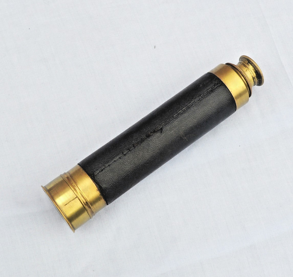 Three draw brass telescope - Rowley, Brighton.