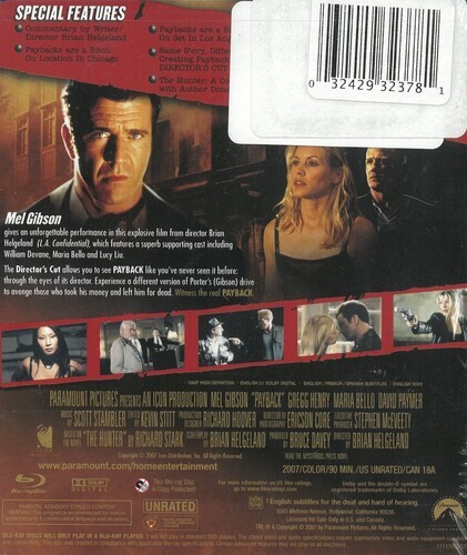 Payback [New Blu-ray] Gift Set